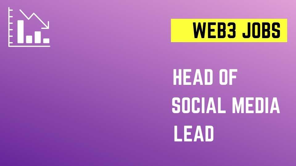 Web3 Jobs: Social Media Lead web3 jobs, social media lead