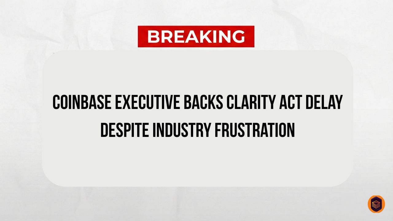 Coinbase Executive Backs CLARITY Act Delay Despite Industry Frustration