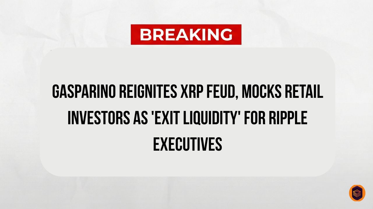 Gasparino Reignites XRP Feud, Mocks Retail Investors as 'Exit Liquidity' for Ripple Executives