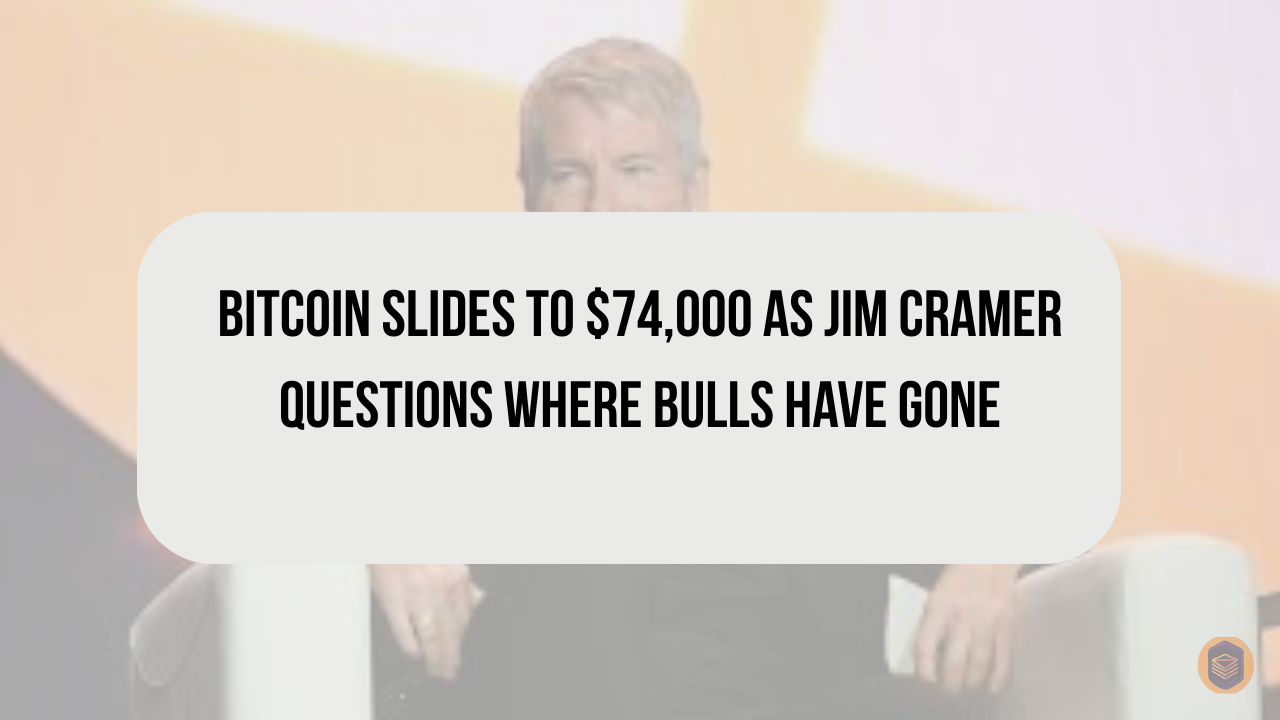 Bitcoin Declines to $74,000 as Jim Cramer Questions Where Bulls Have Gone