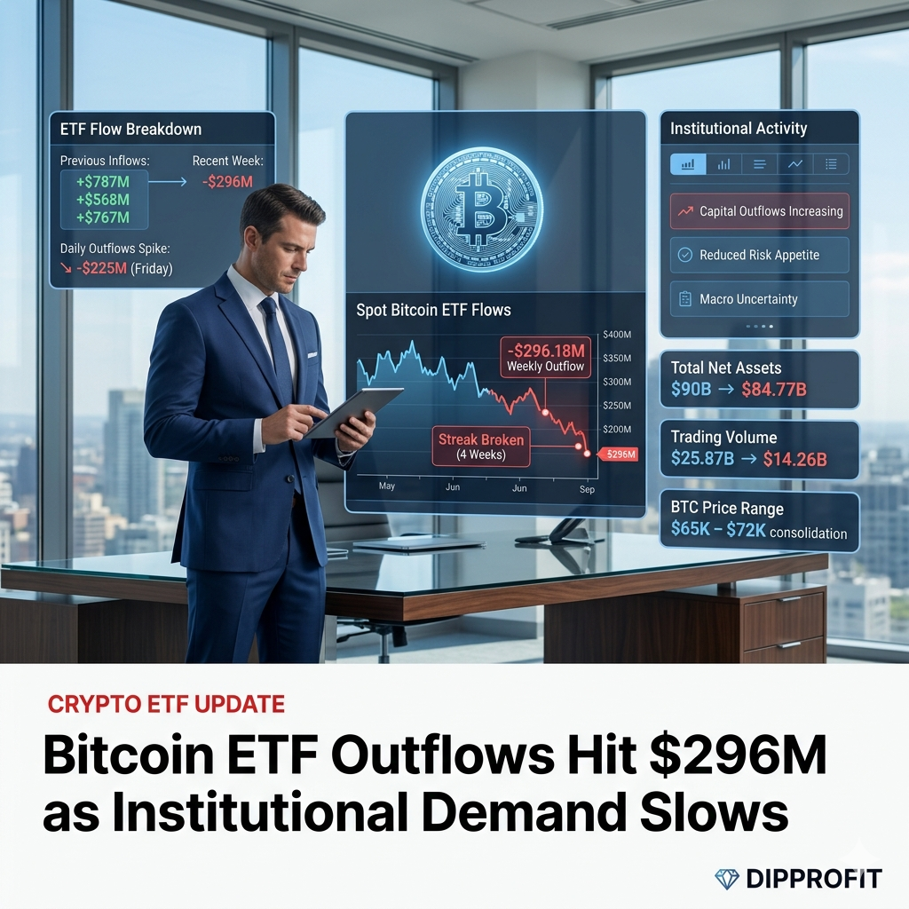 Spot Bitcoin ETFs Break 4-Week Inflow Streak with $296M Outflows 1 1774689064791