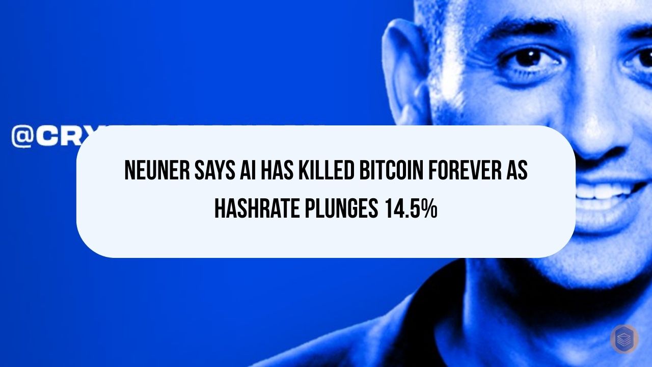 Neuner Says AI Has Killed Bitcoin Forever as Hashrate Plunges 14.5% 3 Neuner Says AI Has Killed Bitcoin Forever as Hashrate Plunges 14.5%