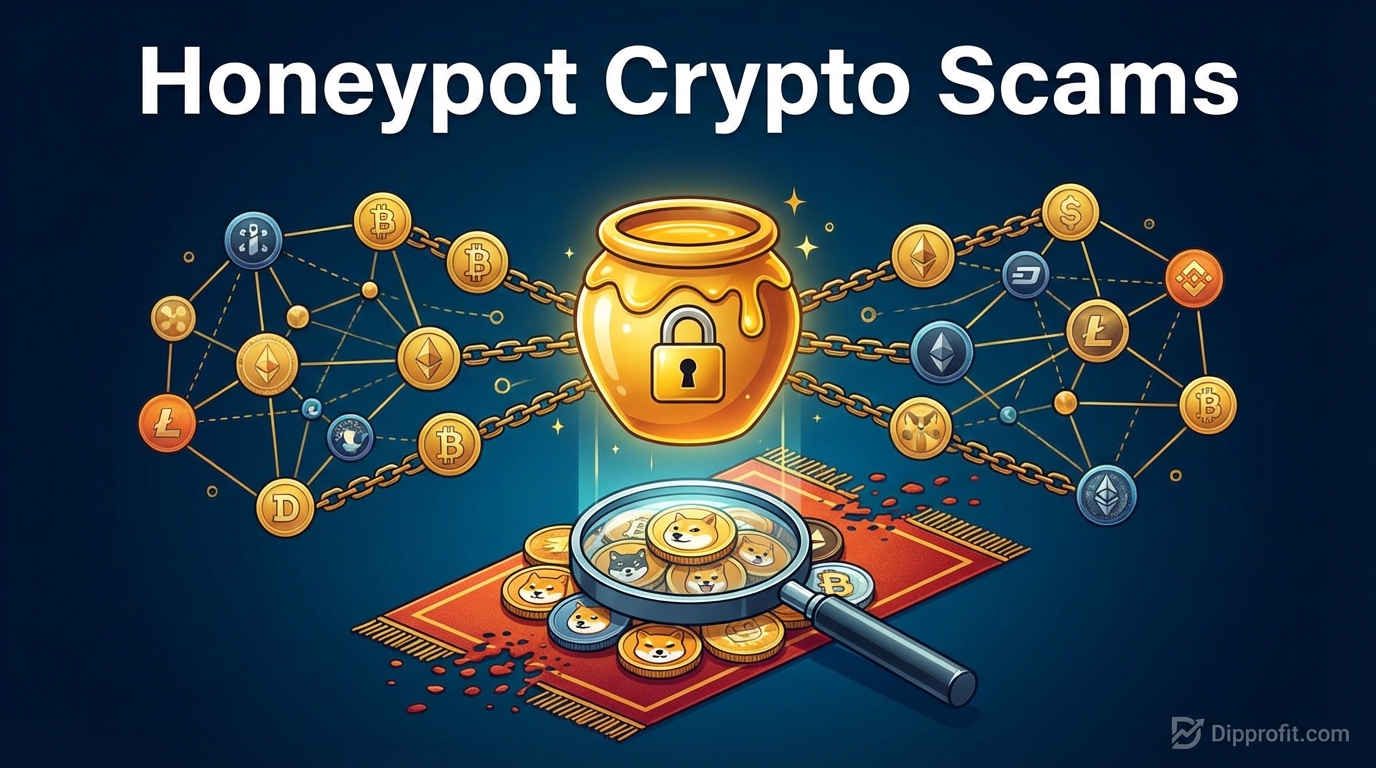 Honeypot Crypto Scam: How to Spot Memecoin Rugpulls in 2026 1 honeypot crypto scams, memecoin rugpull, dipprofit.com