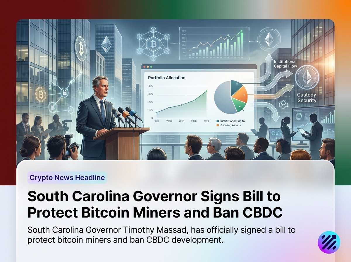 South Carolina Governor Signs Bill to Protect Bitcoin Miners and Ban CBDC 7 Governor signs Bitcoin bill 202605201344