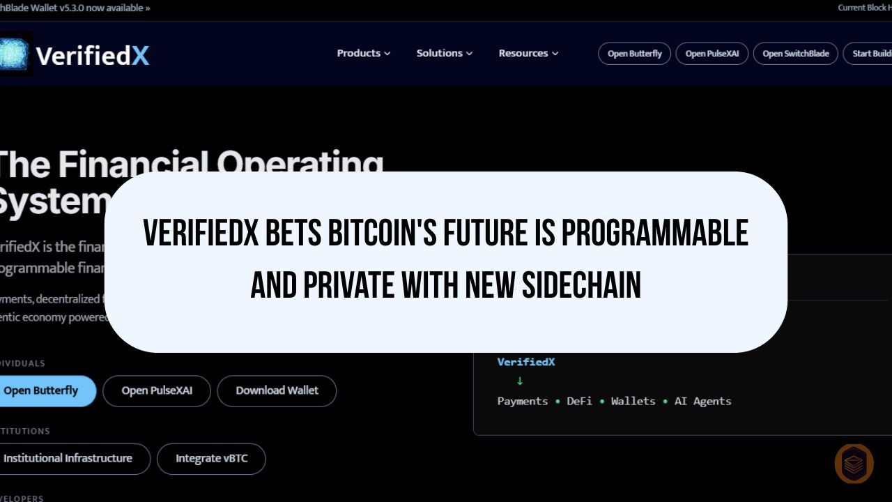 VerifiedX Bets Bitcoin's Future Is Programmable and Private With New Sidechain