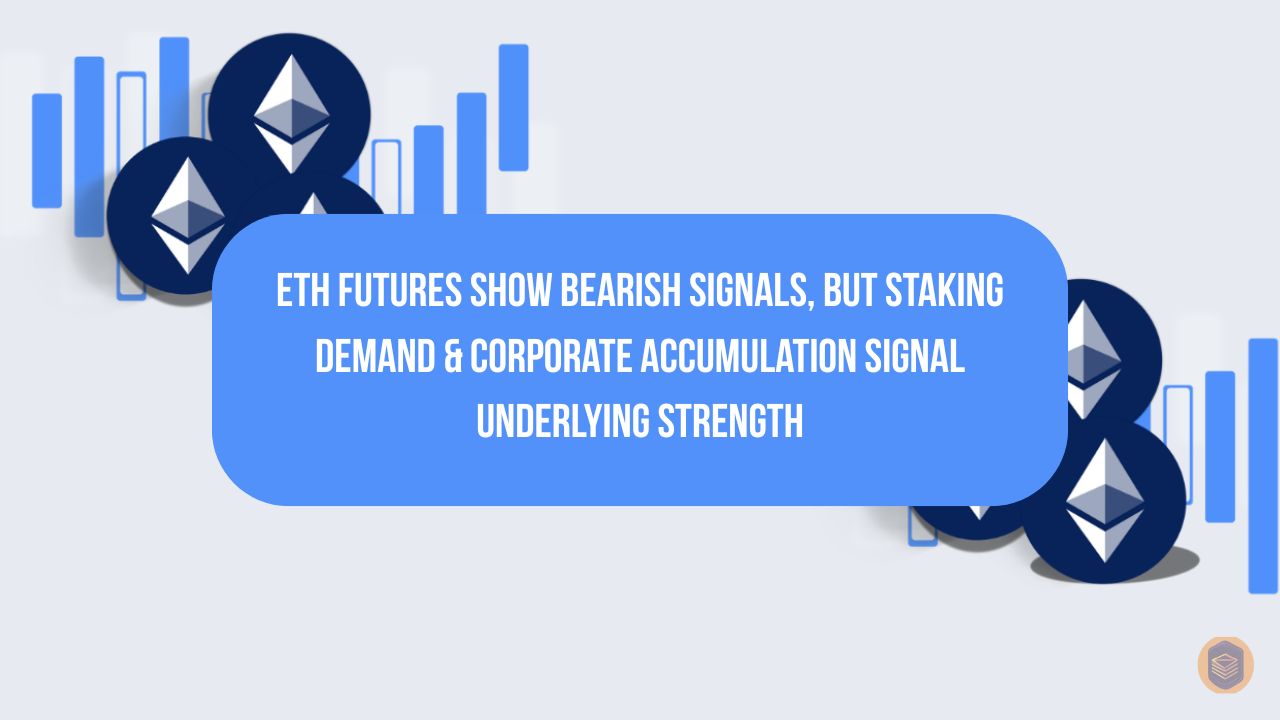 ETH Futures Show Bearish Signals, But Staking Demand and Corporate Accumulation Signal Underlying Strength 1 ETH Futures Show Bearish Signals, But Staking Demand and Corporate Accumulation Signal Underlying Strength