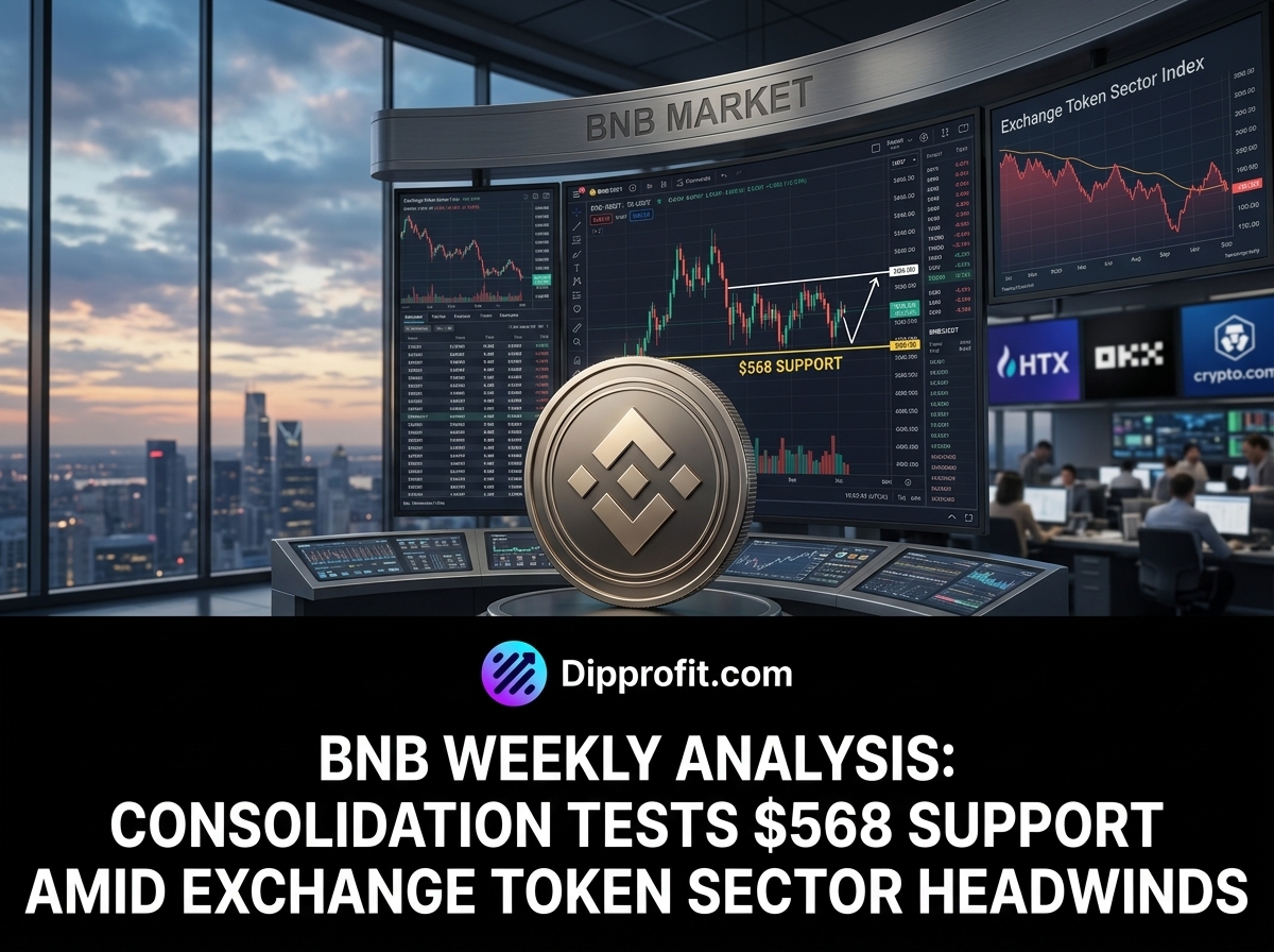 BNB Weekly Analysis: Consolidation Tests $568 Support Amid Exchange Token Sector Headwinds 10 bnb weekly analysis, crypto market analysis, dipprofit.colm