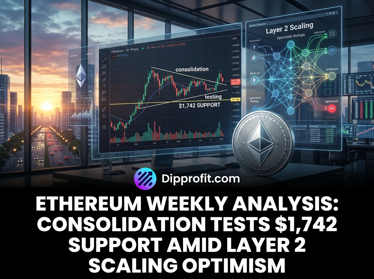 Ethereum Weekly Analysis: Consolidation Tests $1,742 Support Amid Layer 2 Scaling Optimism 10 ethereum weekly analysis, crypto market analysis, dipprofit.com
